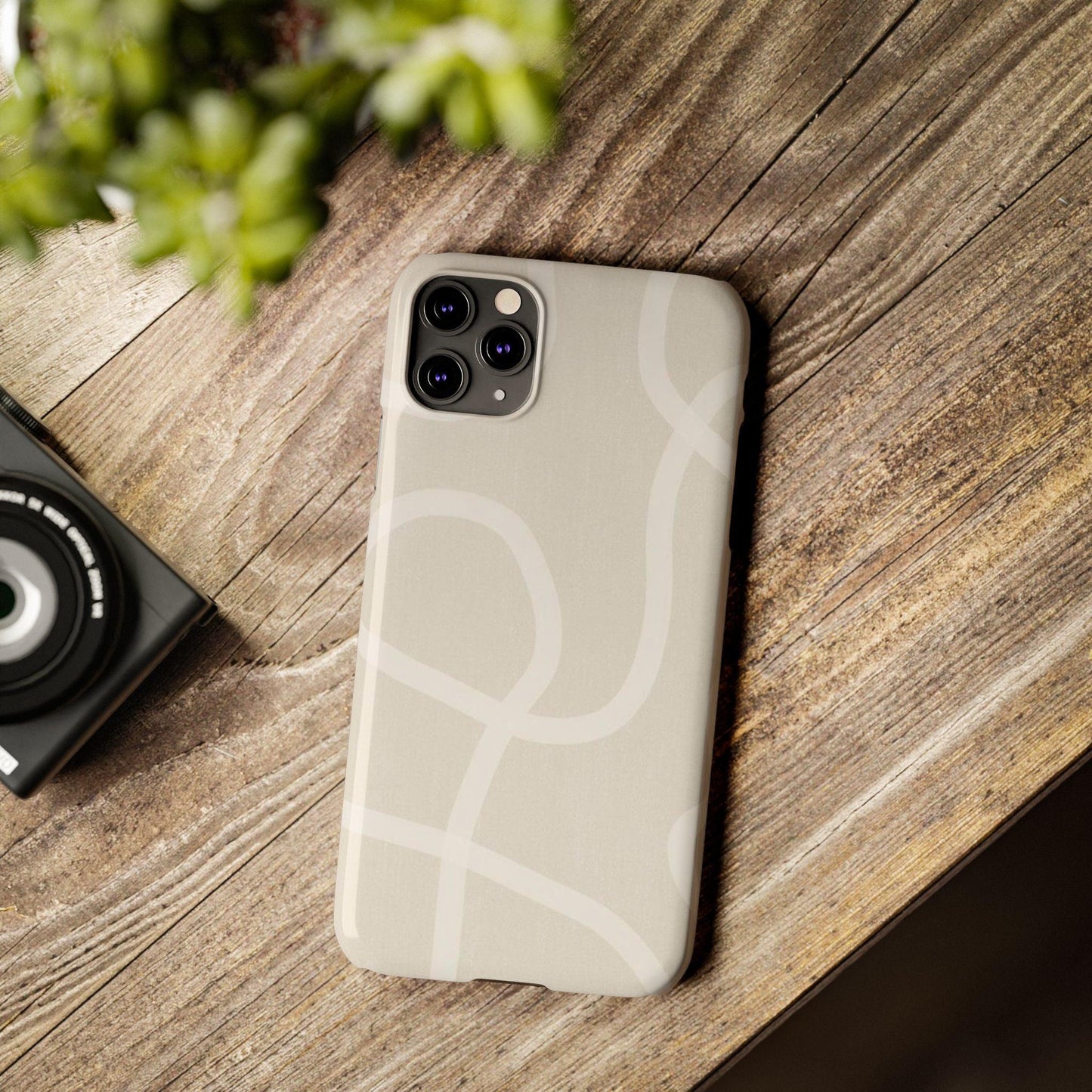Luxe Minimalist Swirl - Cream Edition Slim iPhone Cases - SmartHomeGoodies