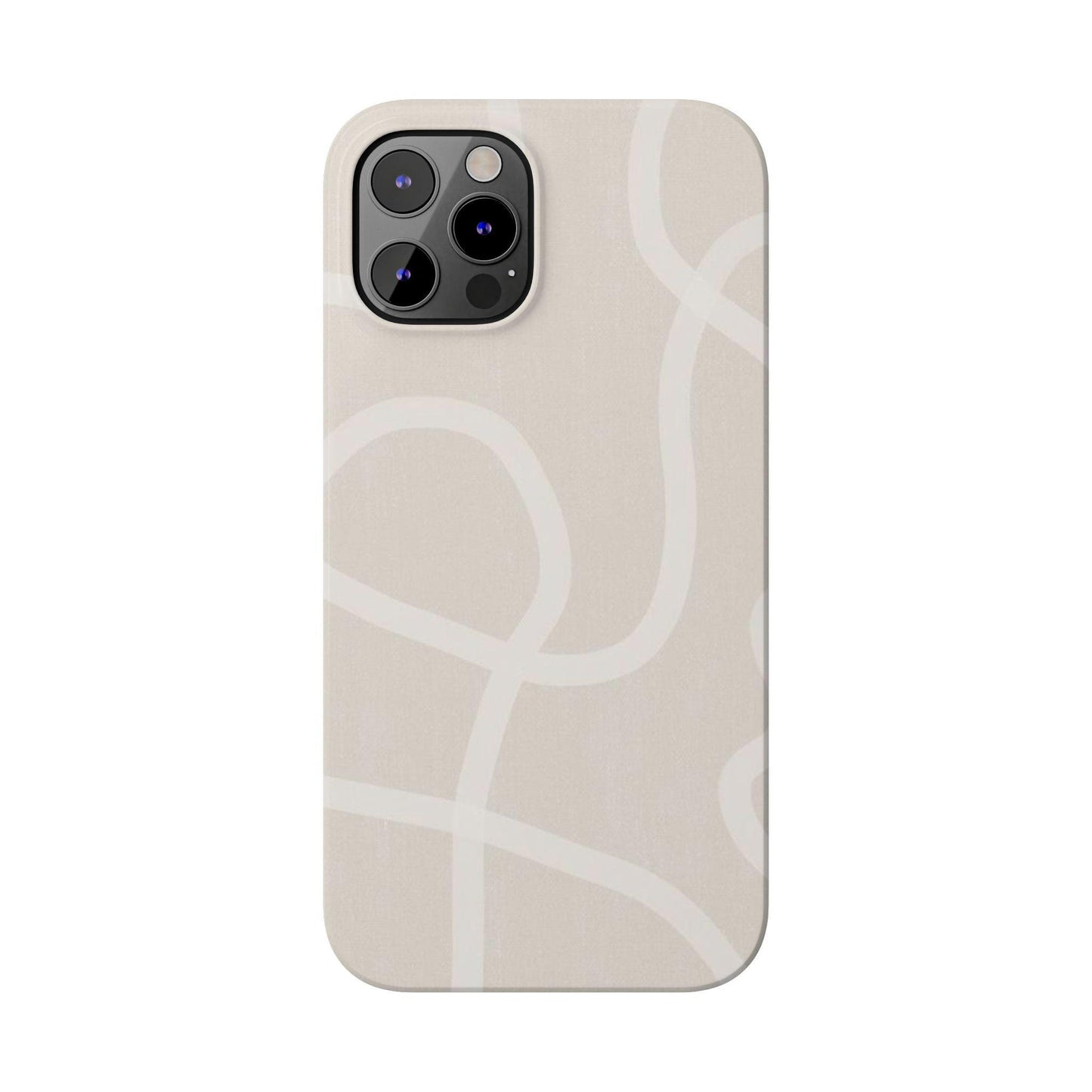 Luxe Minimalist Swirl - Cream Edition Slim iPhone Cases - SmartHomeGoodies