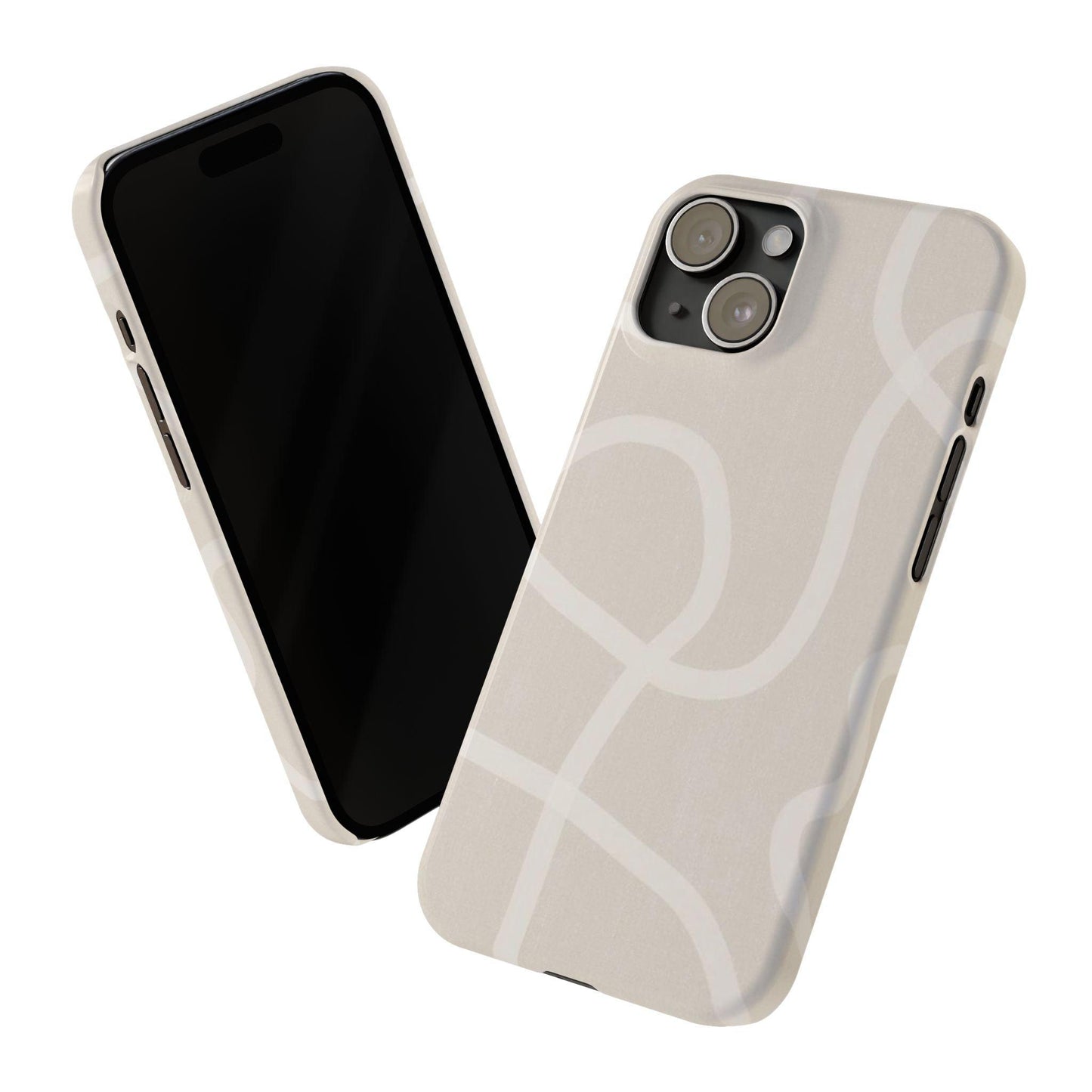 Luxe Minimalist Swirl - Cream Edition Slim iPhone Cases - SmartHomeGoodies