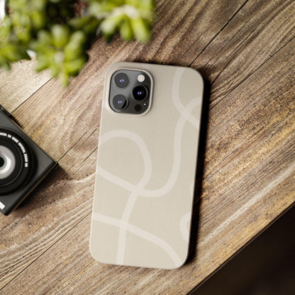 Luxe Minimalist Swirl - Cream Edition Slim iPhone Cases - SmartHomeGoodies