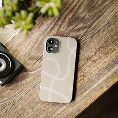 Luxe Minimalist Swirl - Cream Edition Slim iPhone Cases - SmartHomeGoodies
