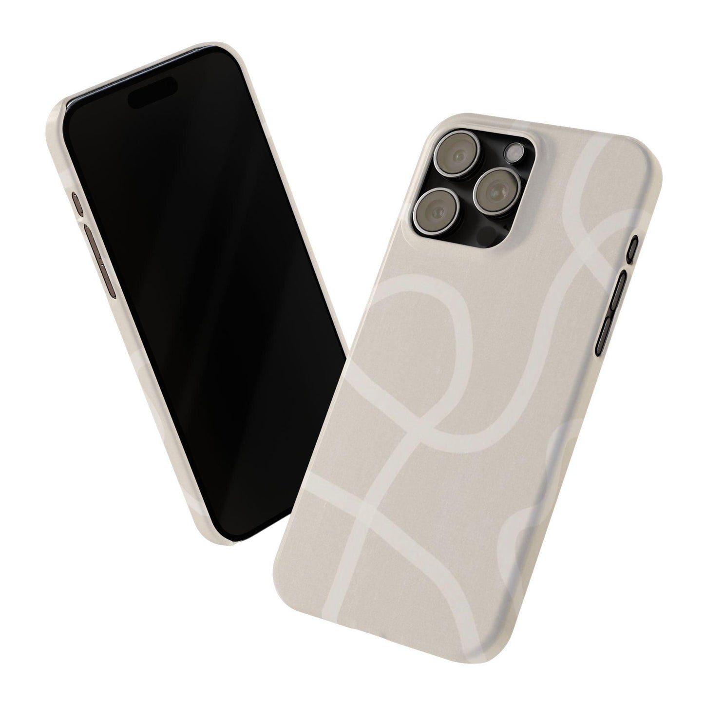 Luxe Minimalist Swirl - Cream Edition Slim iPhone Cases - SmartHomeGoodies