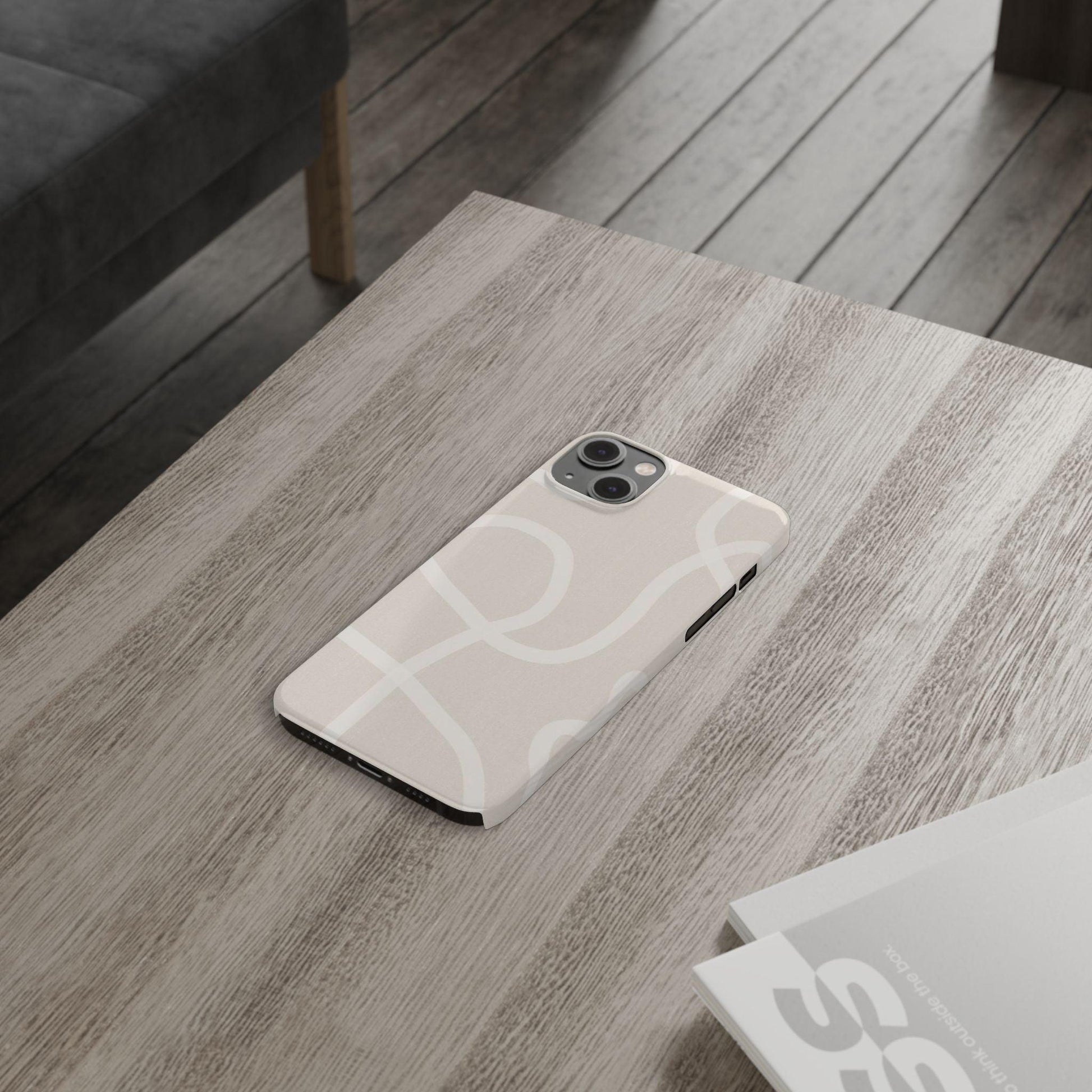 Luxe Minimalist Swirl - Cream Edition Slim iPhone Cases - SmartHomeGoodies