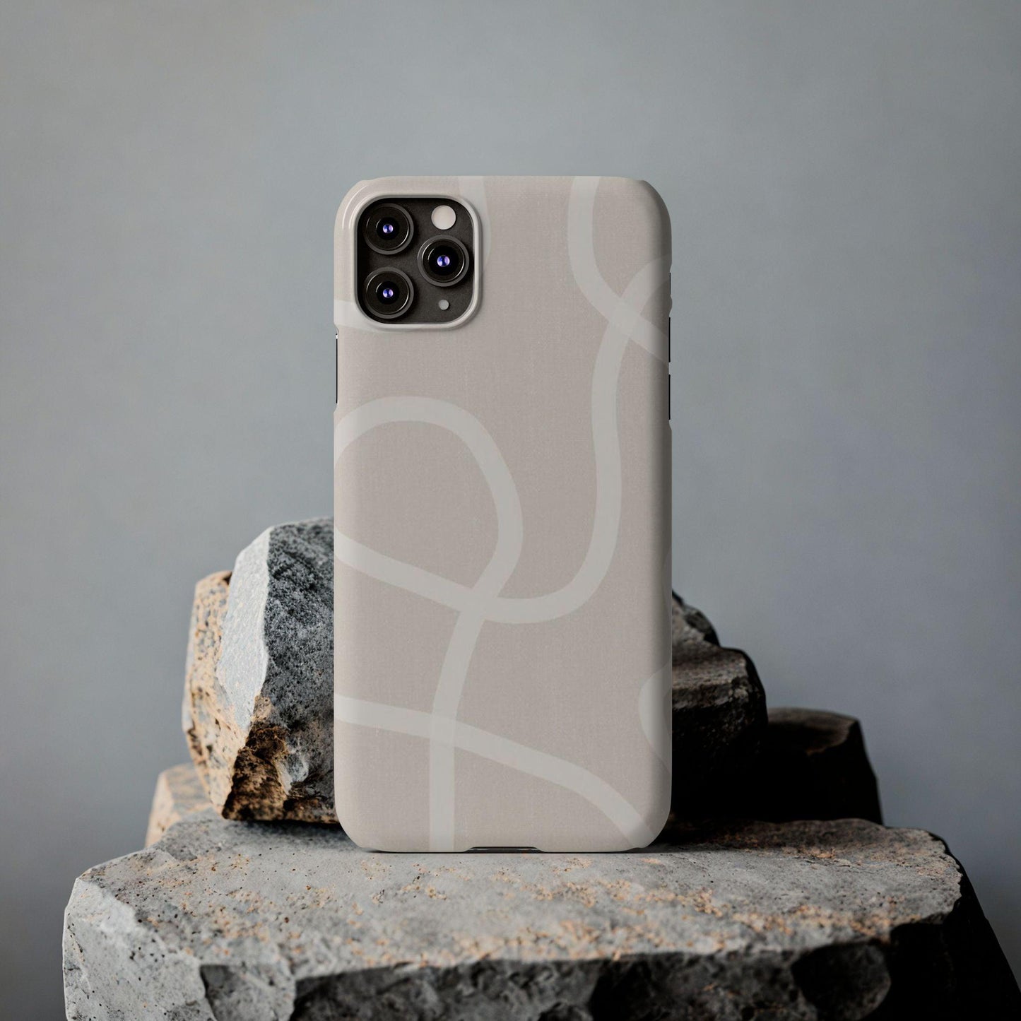 Luxe Minimalist Swirl - Cream Edition Slim iPhone Cases - SmartHomeGoodies