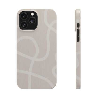 Luxe Minimalist Swirl - Cream Edition Slim iPhone Cases - SmartHomeGoodies