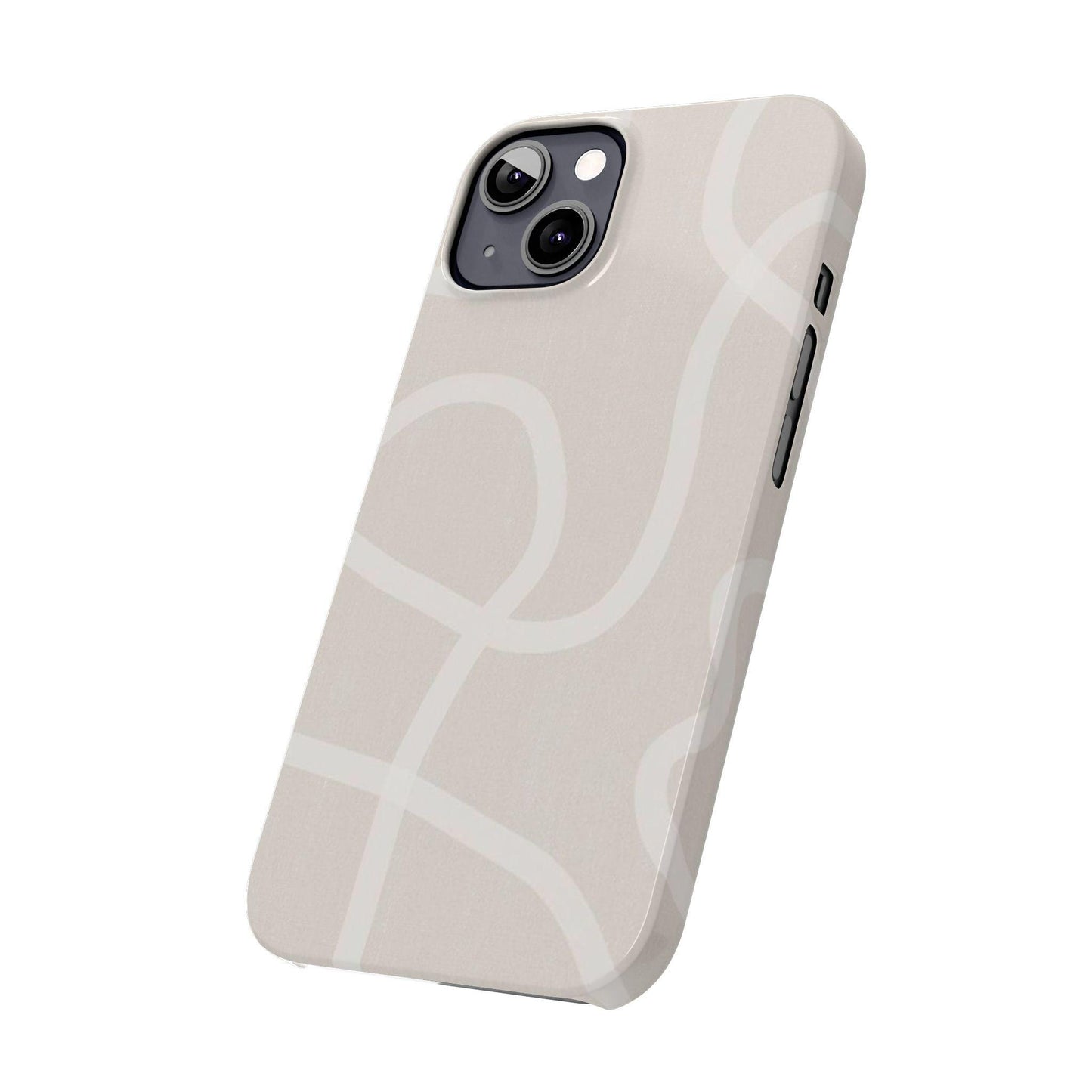 Luxe Minimalist Swirl - Cream Edition Slim iPhone Cases - SmartHomeGoodies
