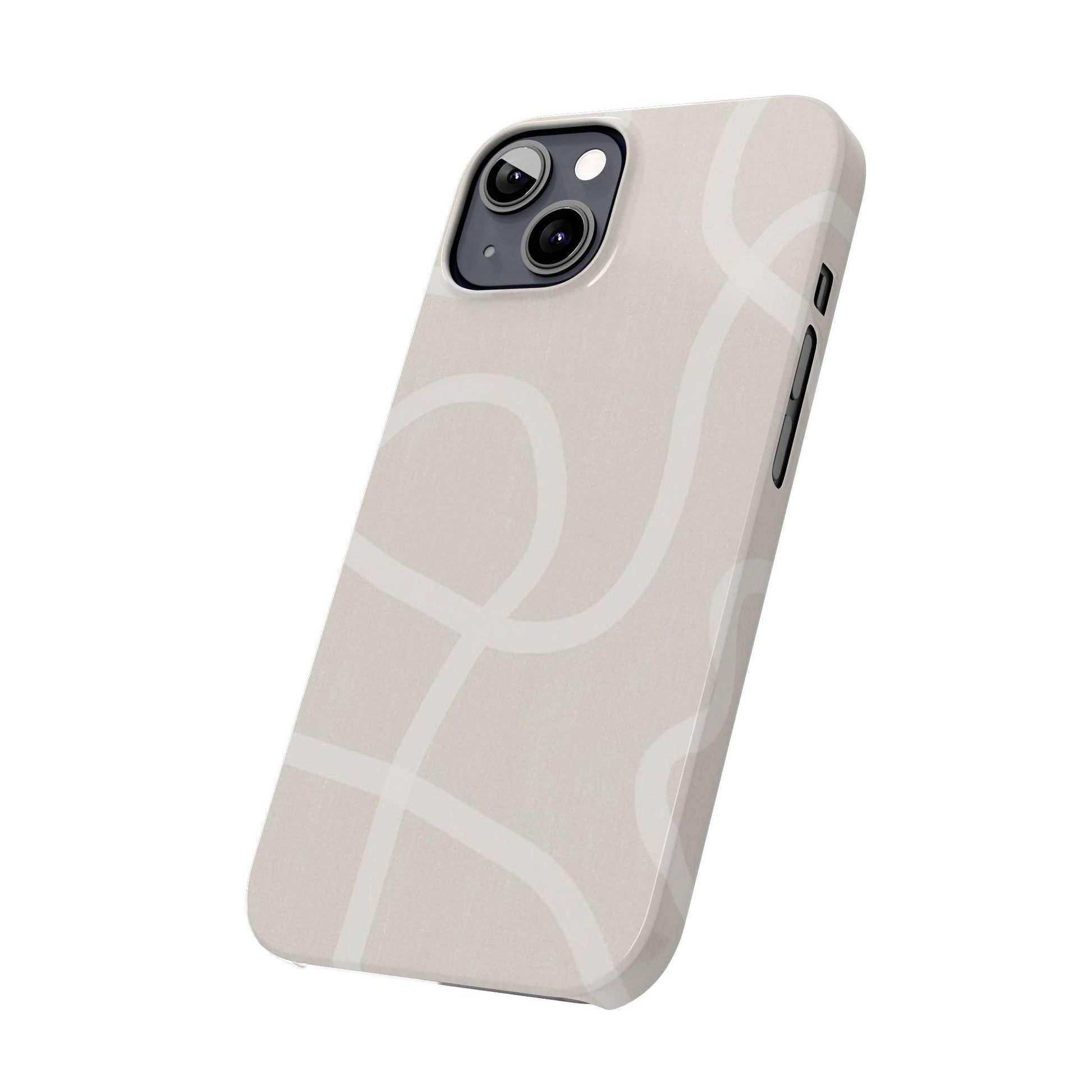 Luxe Minimalist Swirl - Cream Edition Slim iPhone Cases - SmartHomeGoodies