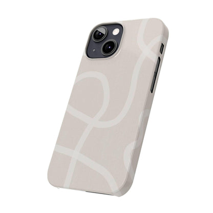 Luxe Minimalist Swirl - Cream Edition Slim iPhone Cases - SmartHomeGoodies