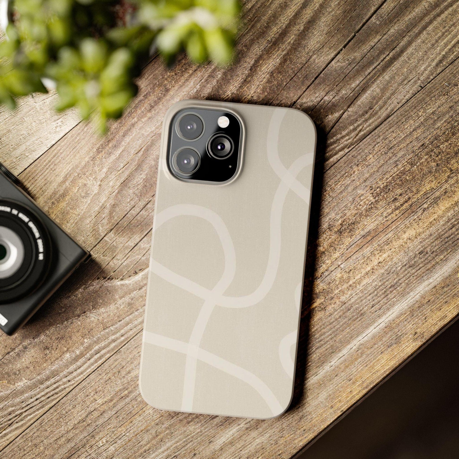 Luxe Minimalist Swirl - Cream Edition Slim iPhone Cases - SmartHomeGoodies