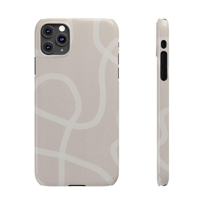 Luxe Minimalist Swirl - Cream Edition Slim iPhone Cases - SmartHomeGoodies