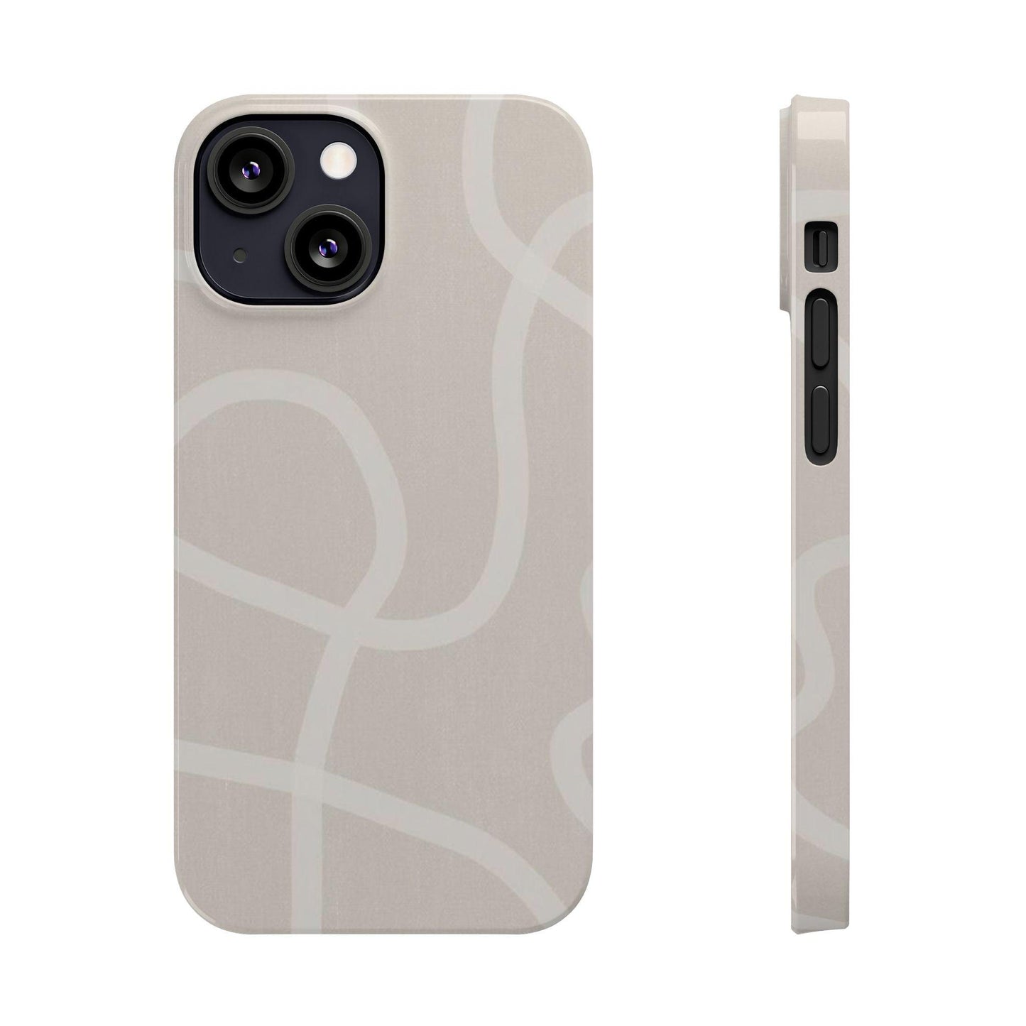 Luxe Minimalist Swirl - Cream Edition Slim iPhone Cases - SmartHomeGoodies