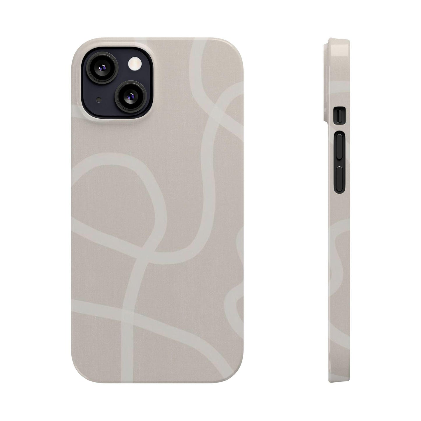 Luxe Minimalist Swirl - Cream Edition Slim iPhone Cases - SmartHomeGoodies