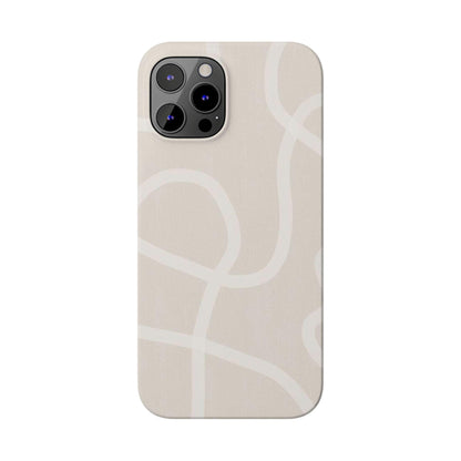 Luxe Minimalist Swirl - Cream Edition Slim iPhone Cases - SmartHomeGoodies
