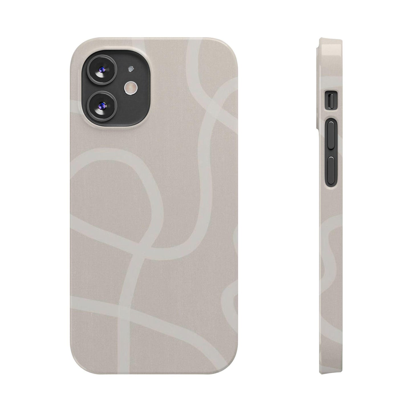 Luxe Minimalist Swirl - Cream Edition Slim iPhone Cases - SmartHomeGoodies