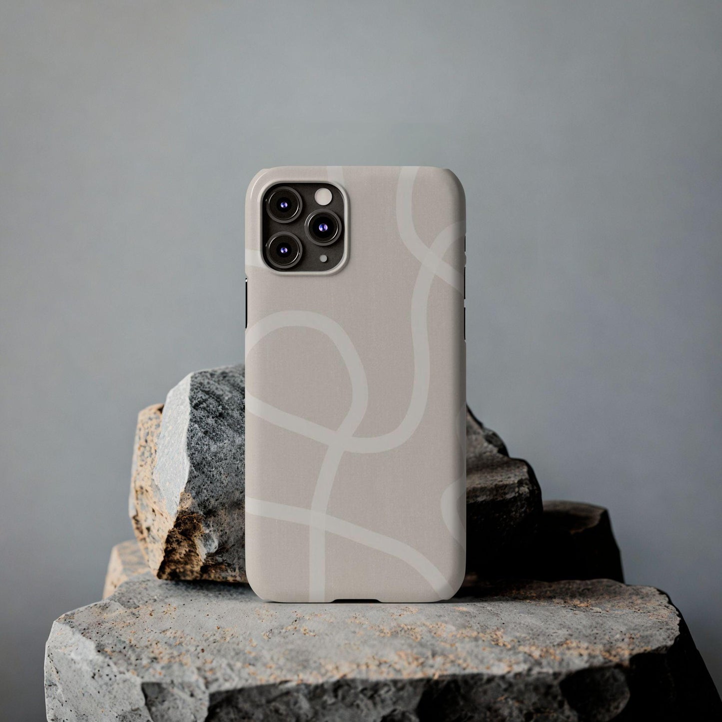 Luxe Minimalist Swirl - Cream Edition Slim iPhone Cases - SmartHomeGoodies