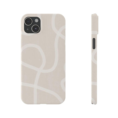 Luxe Minimalist Swirl - Cream Edition Slim iPhone Cases - SmartHomeGoodies