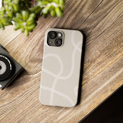 Luxe Minimalist Swirl - Cream Edition Slim iPhone Cases - SmartHomeGoodies
