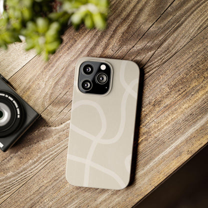 Luxe Minimalist Swirl - Cream Edition Slim iPhone Cases - SmartHomeGoodies