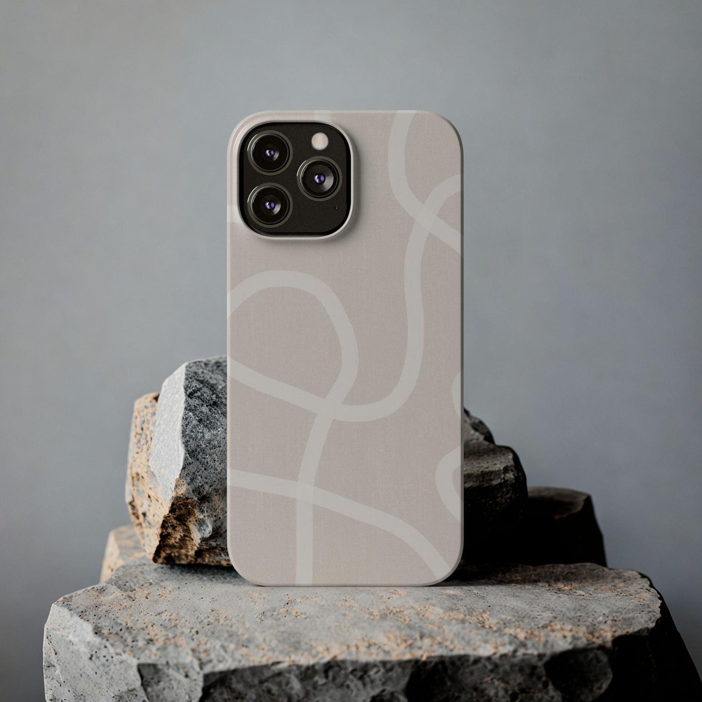Luxe Minimalist Swirl - Cream Edition Slim iPhone Cases - SmartHomeGoodies