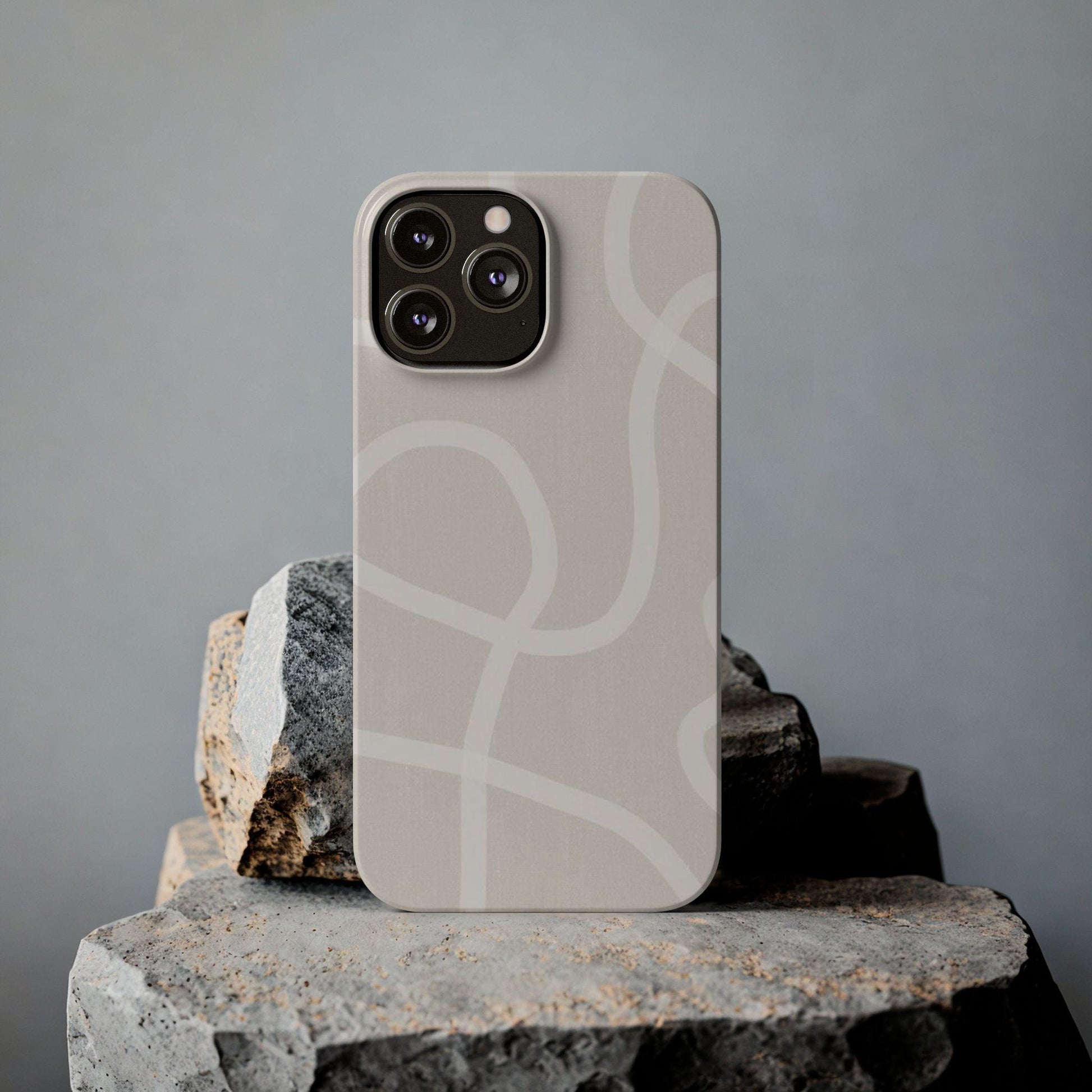 Luxe Minimalist Swirl - Cream Edition Slim iPhone Cases - SmartHomeGoodies