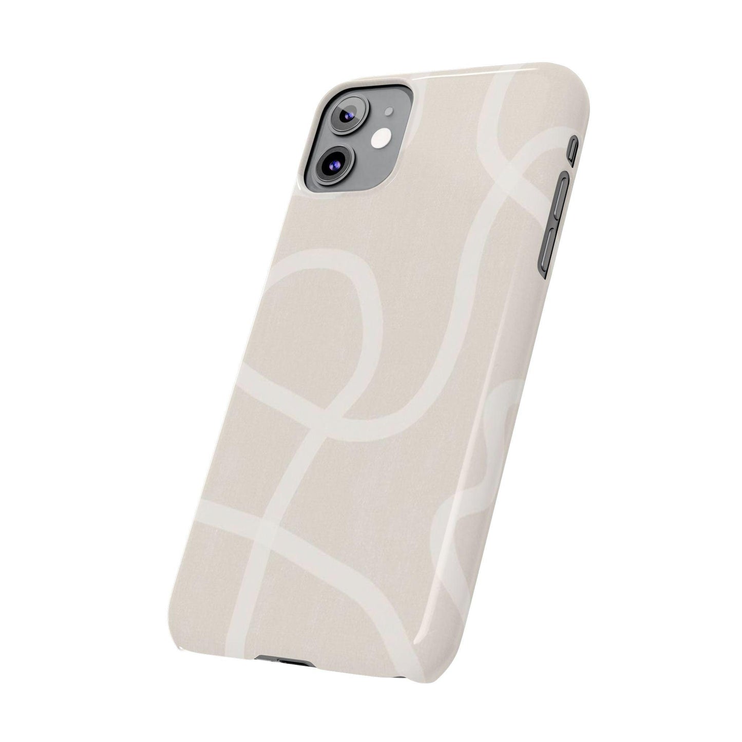 Luxe Minimalist Swirl - Cream Edition Slim iPhone Cases - SmartHomeGoodies