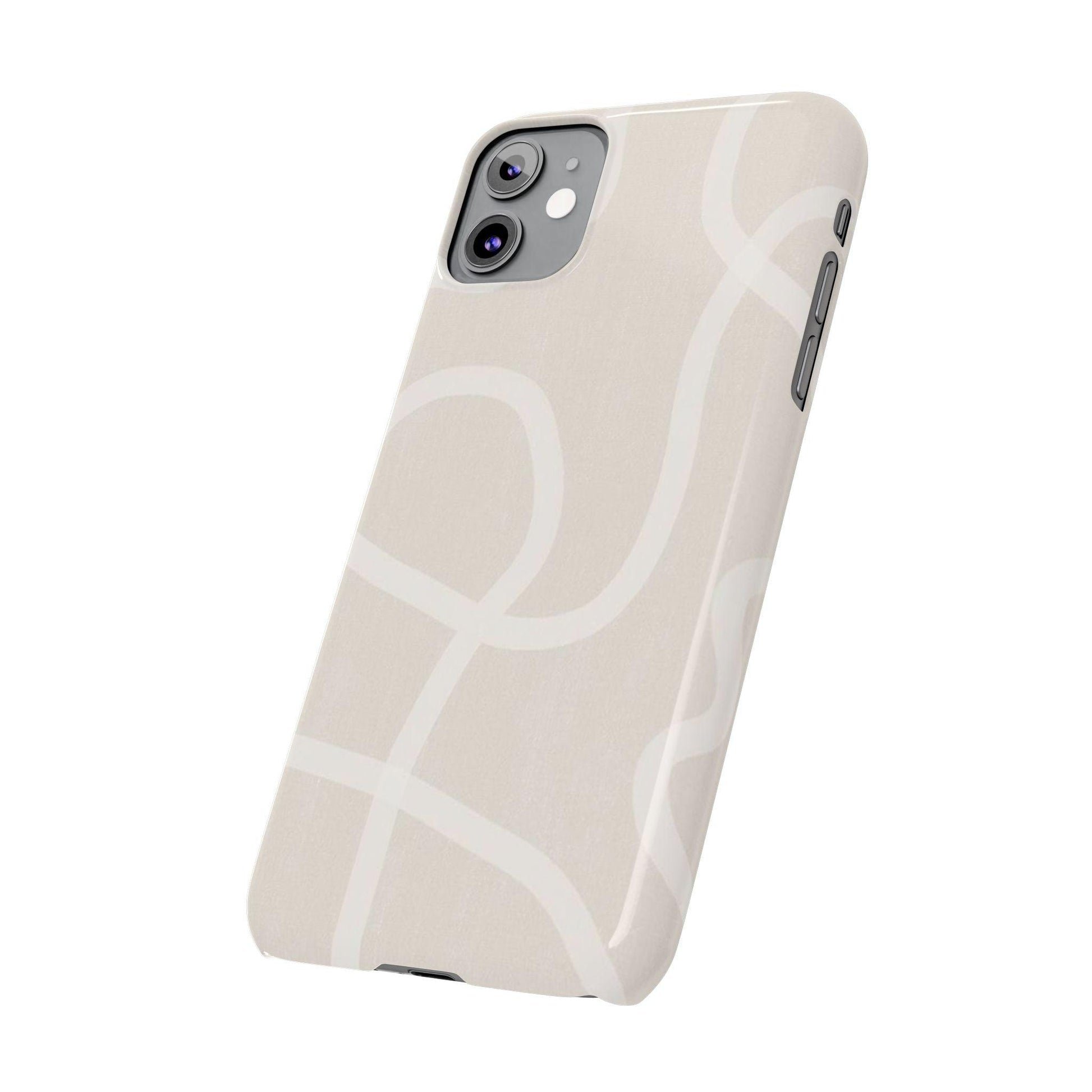 Luxe Minimalist Swirl - Cream Edition Slim iPhone Cases - SmartHomeGoodies