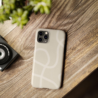 Luxe Minimalist Swirl - Cream Edition Slim iPhone Cases - SmartHomeGoodies