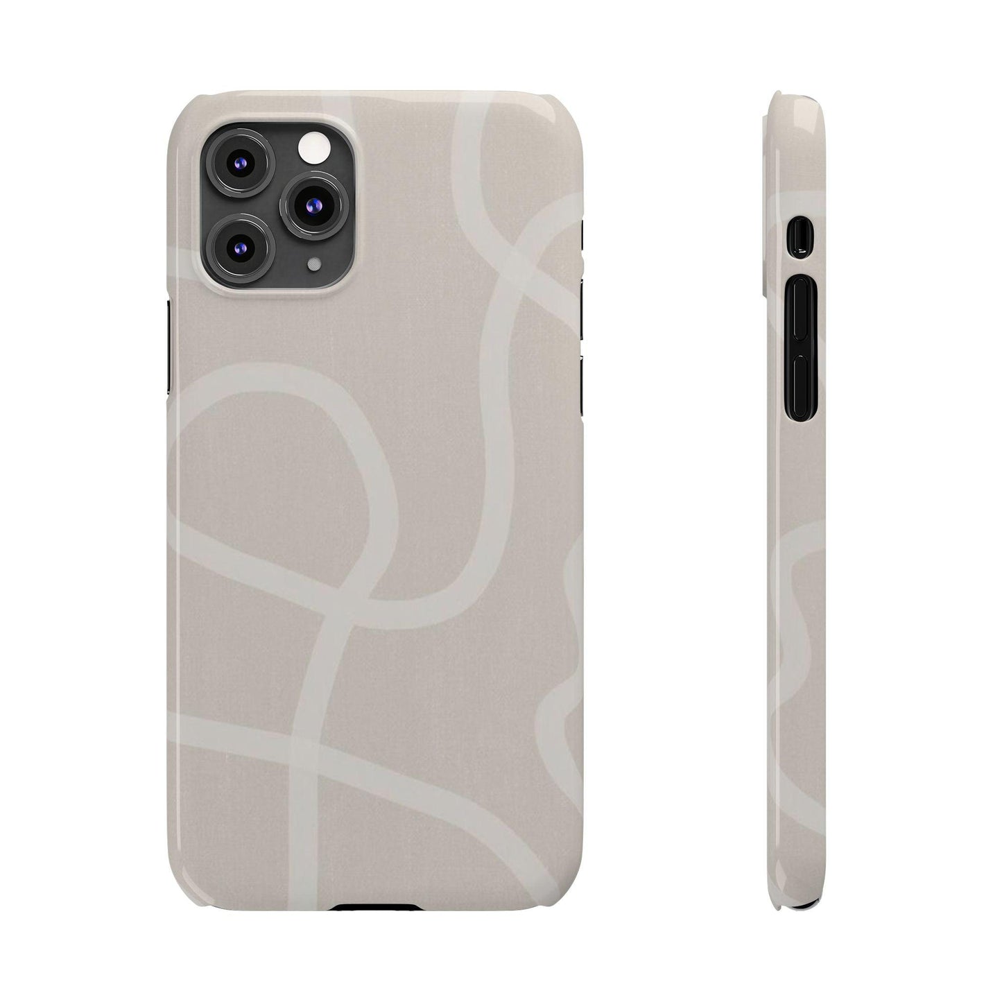 Luxe Minimalist Swirl - Cream Edition Slim iPhone Cases - SmartHomeGoodies
