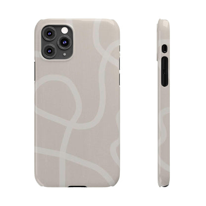 Luxe Minimalist Swirl - Cream Edition Slim iPhone Cases - SmartHomeGoodies