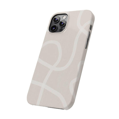 Luxe Minimalist Swirl - Cream Edition Slim iPhone Cases - SmartHomeGoodies