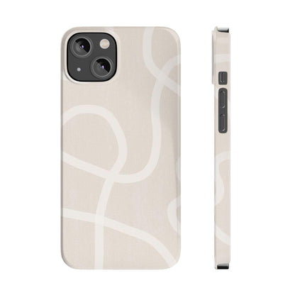 Luxe Minimalist Swirl - Cream Edition Slim iPhone Cases - SmartHomeGoodies