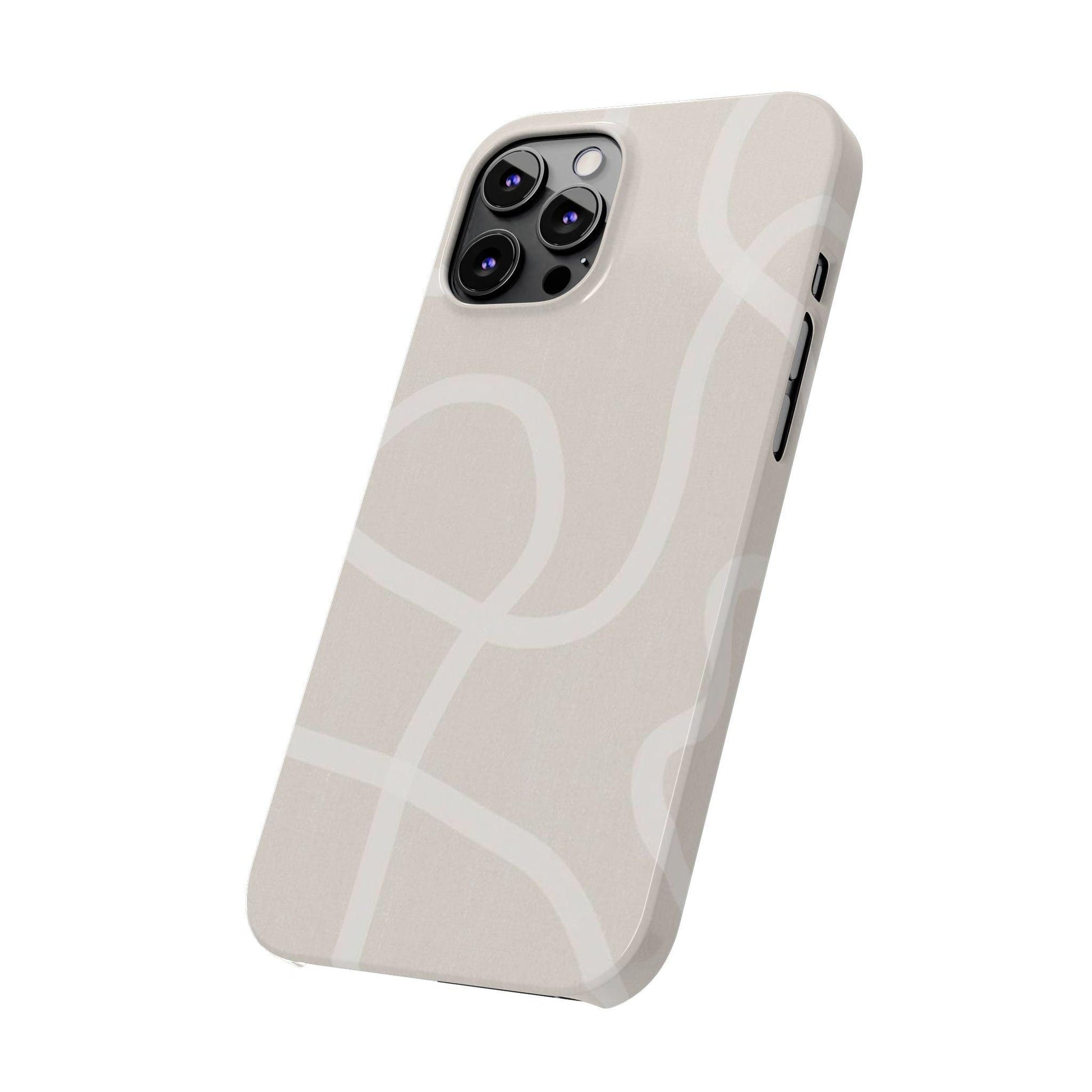 Luxe Minimalist Swirl - Cream Edition Slim iPhone Cases - SmartHomeGoodies