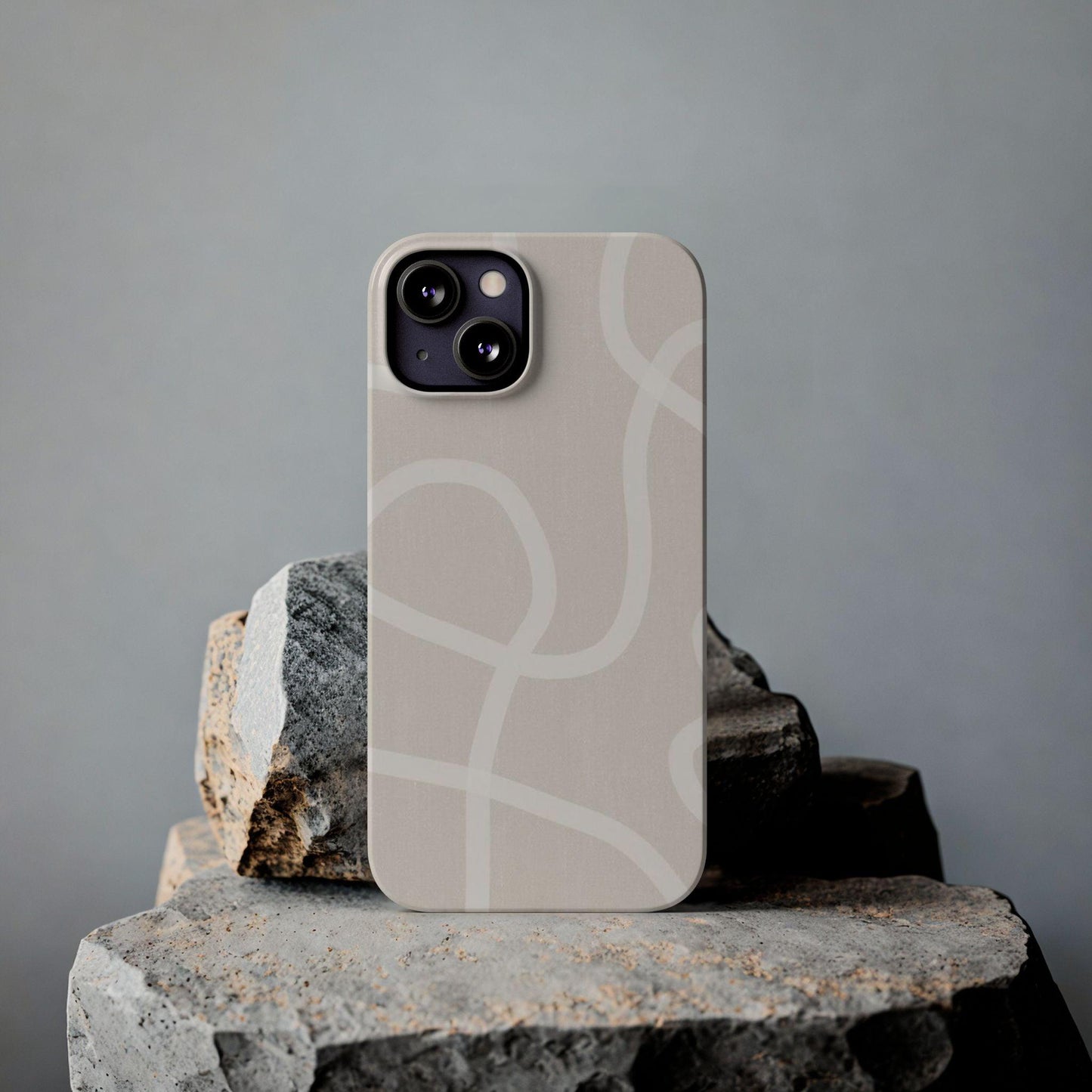 Luxe Minimalist Swirl - Cream Edition Slim iPhone Cases - SmartHomeGoodies