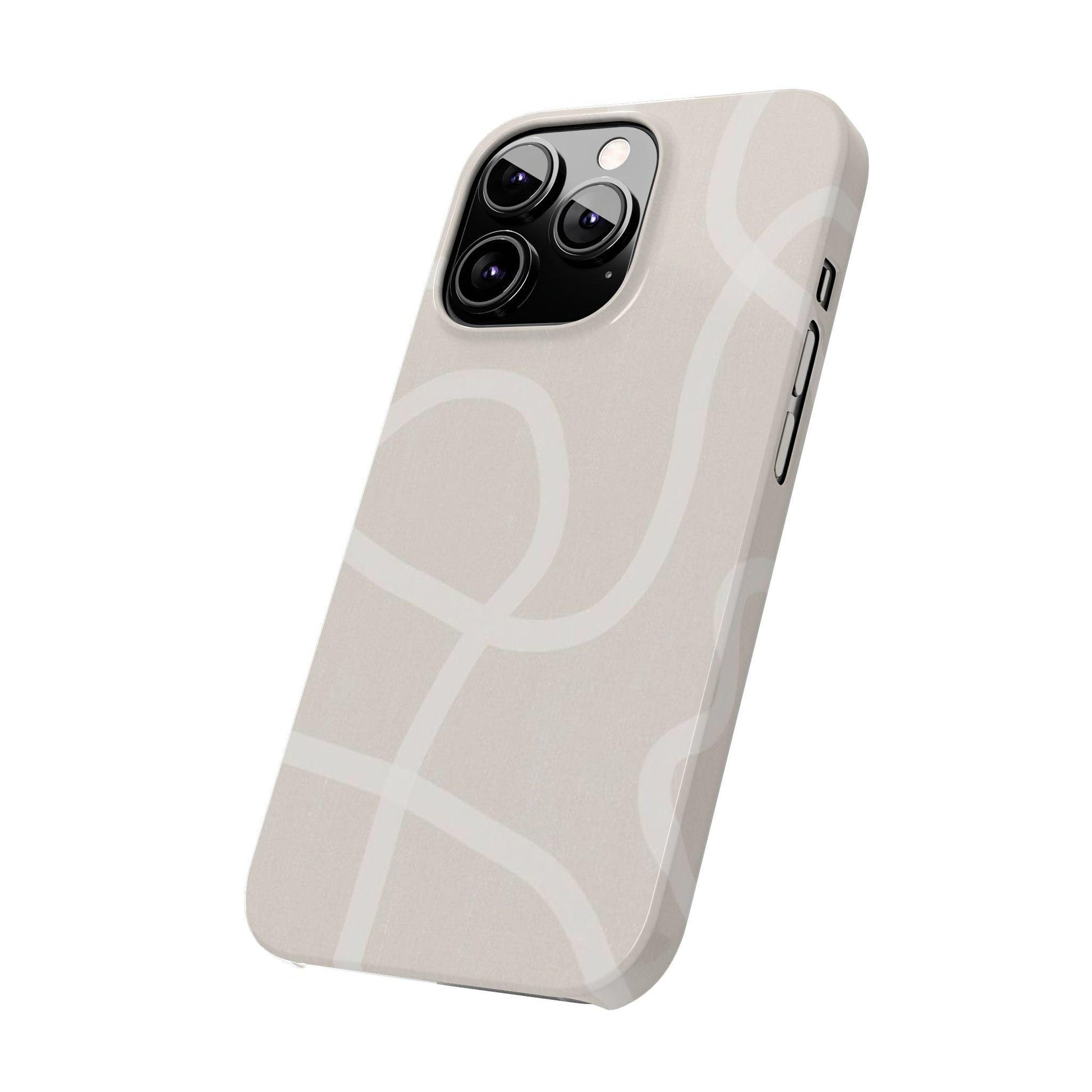 Luxe Minimalist Swirl - Cream Edition Slim iPhone Cases - SmartHomeGoodies