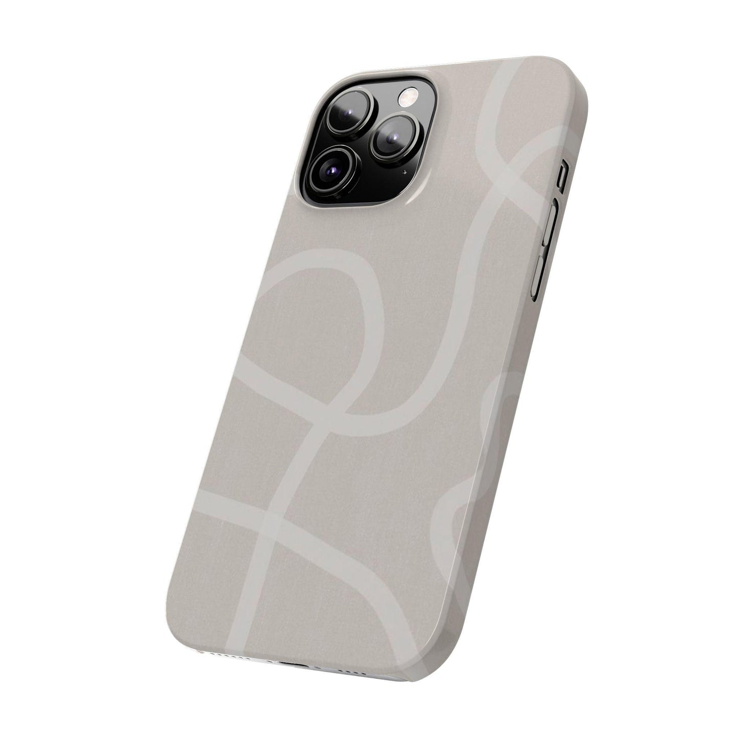 Luxe Minimalist Swirl - Cream Edition Slim iPhone Cases - SmartHomeGoodies