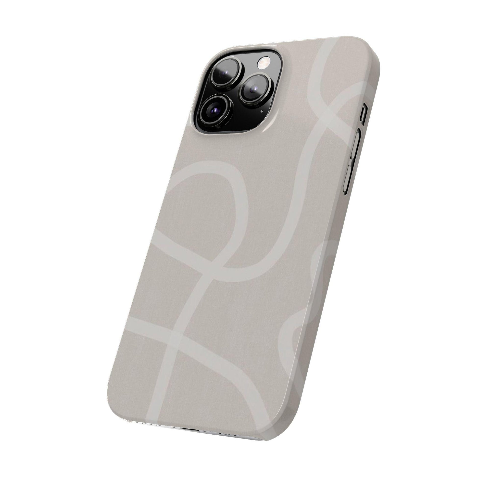 Luxe Minimalist Swirl - Cream Edition Slim iPhone Cases - SmartHomeGoodies