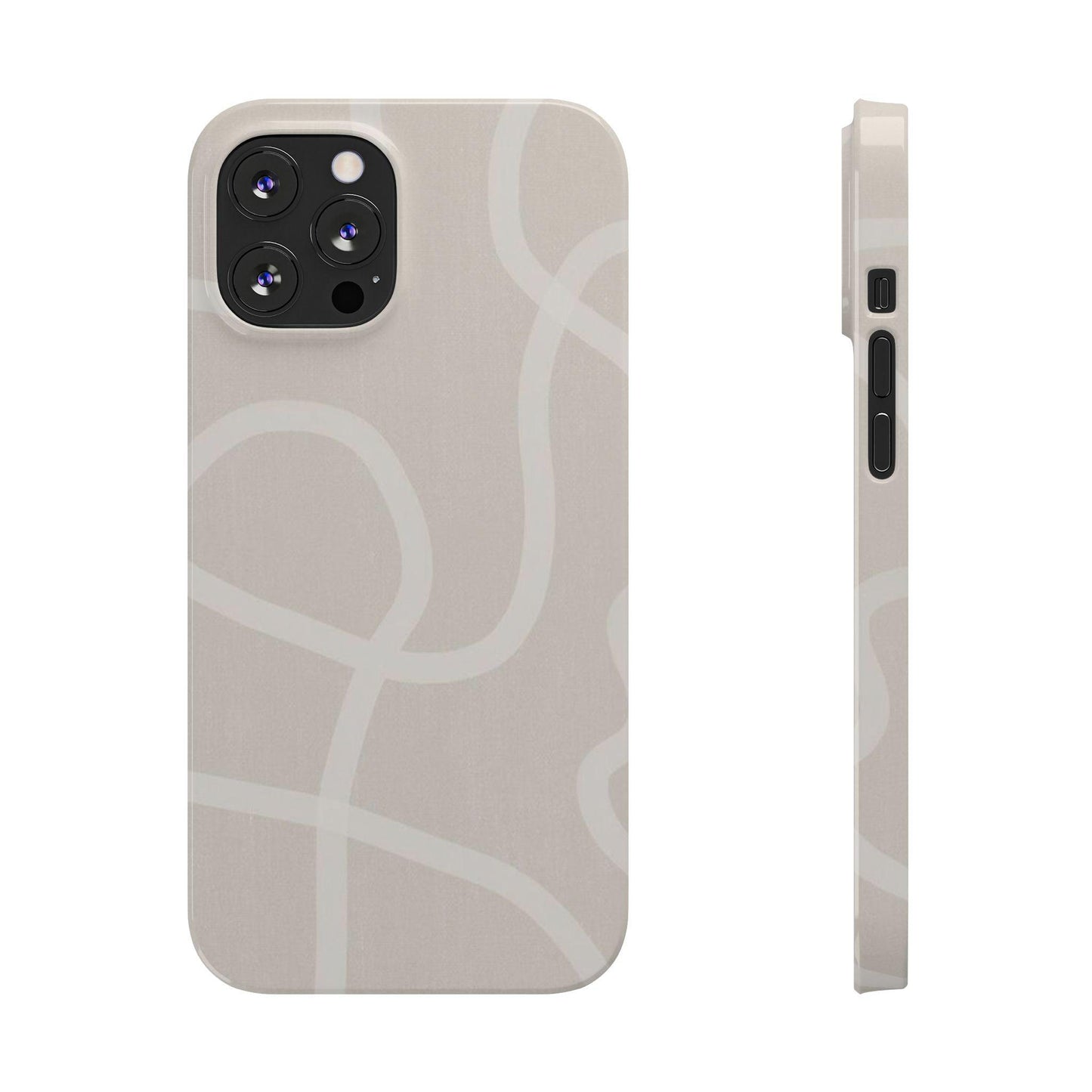 Luxe Minimalist Swirl - Cream Edition Slim iPhone Cases - SmartHomeGoodies