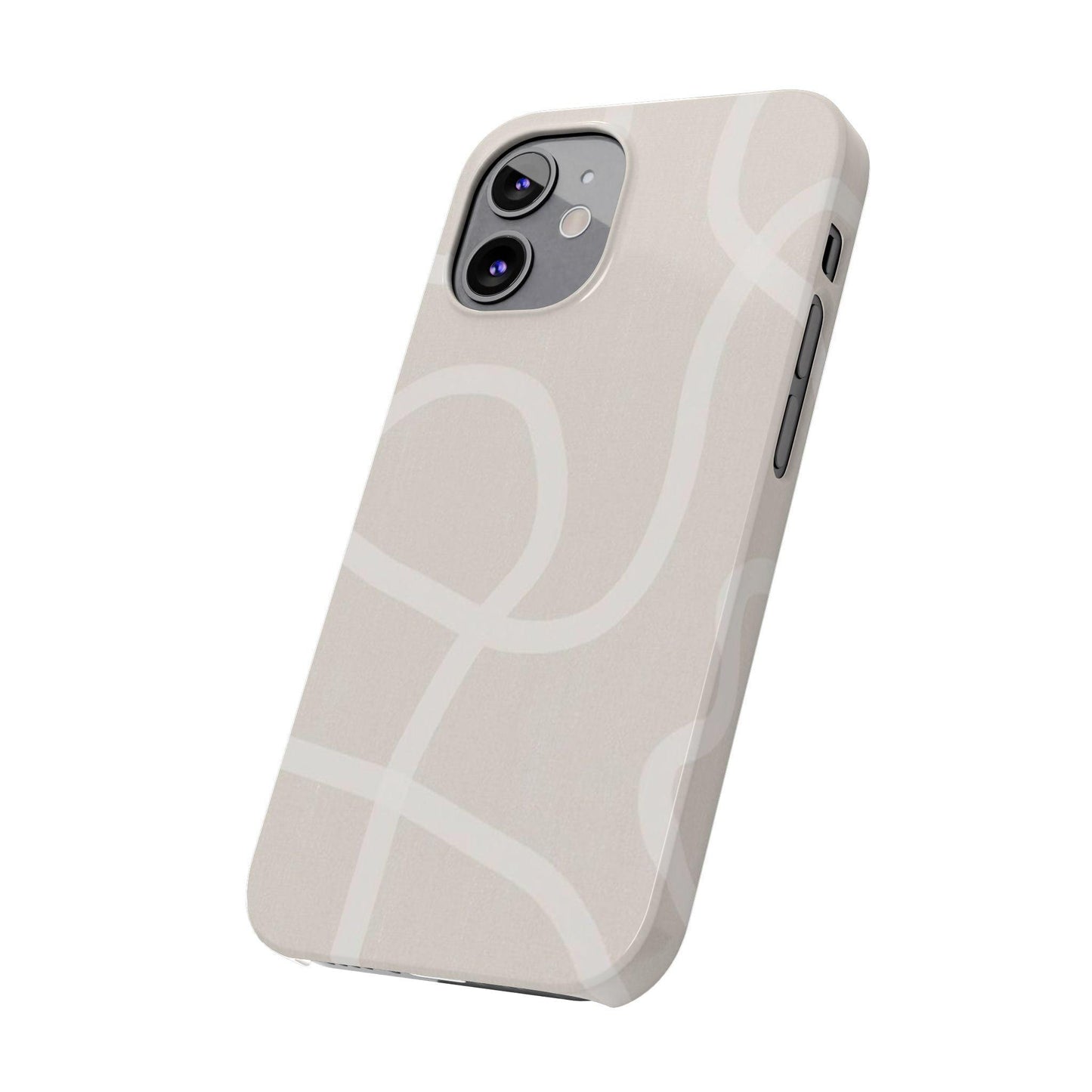 Luxe Minimalist Swirl - Cream Edition Slim iPhone Cases - SmartHomeGoodies