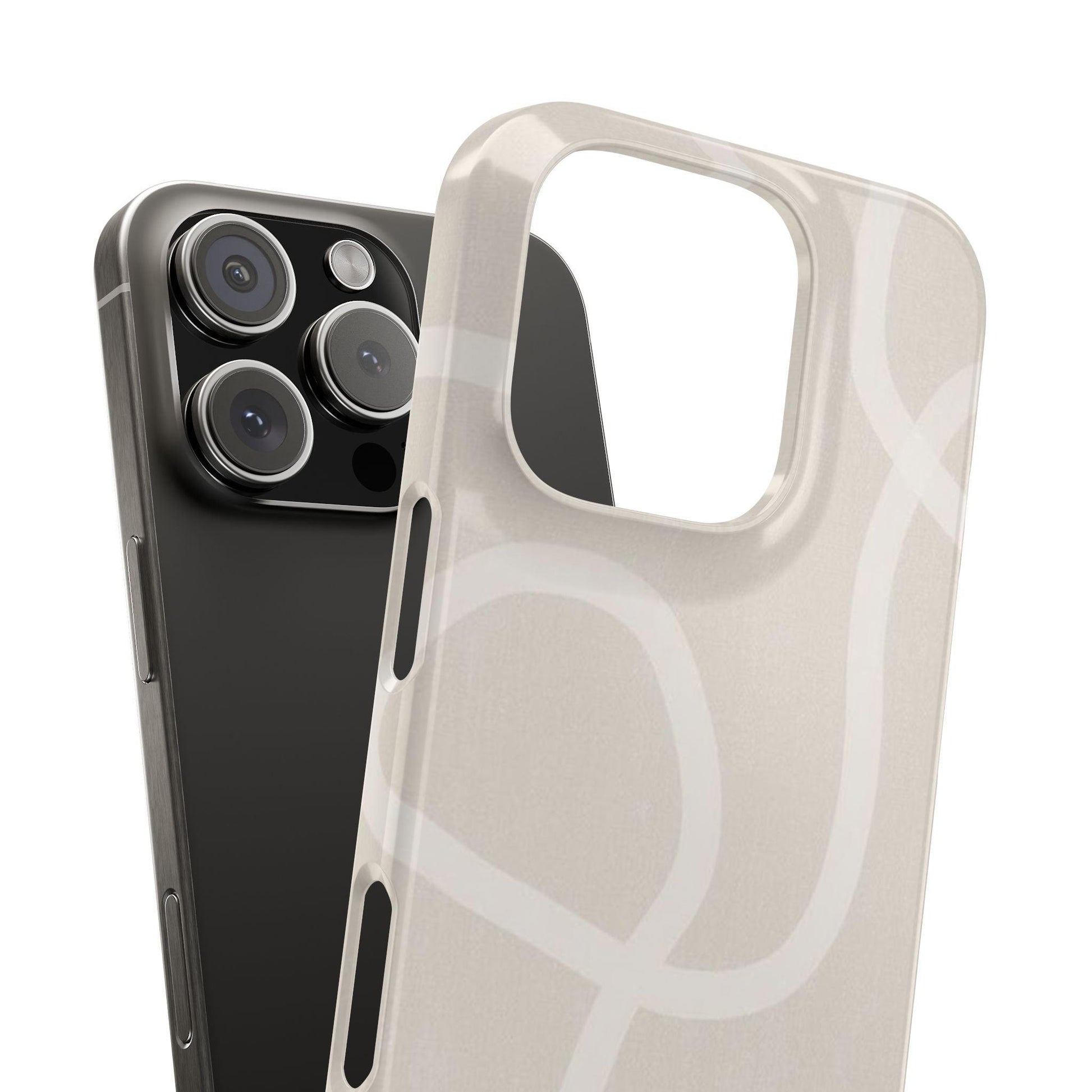 Luxe Minimalist Swirl - Cream Edition Slim iPhone Cases - SmartHomeGoodies