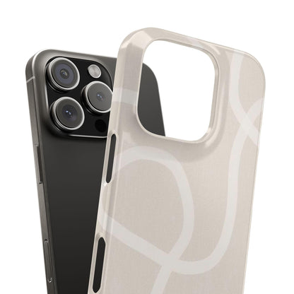 Luxe Minimalist Swirl - Cream Edition Slim iPhone Cases - SmartHomeGoodies