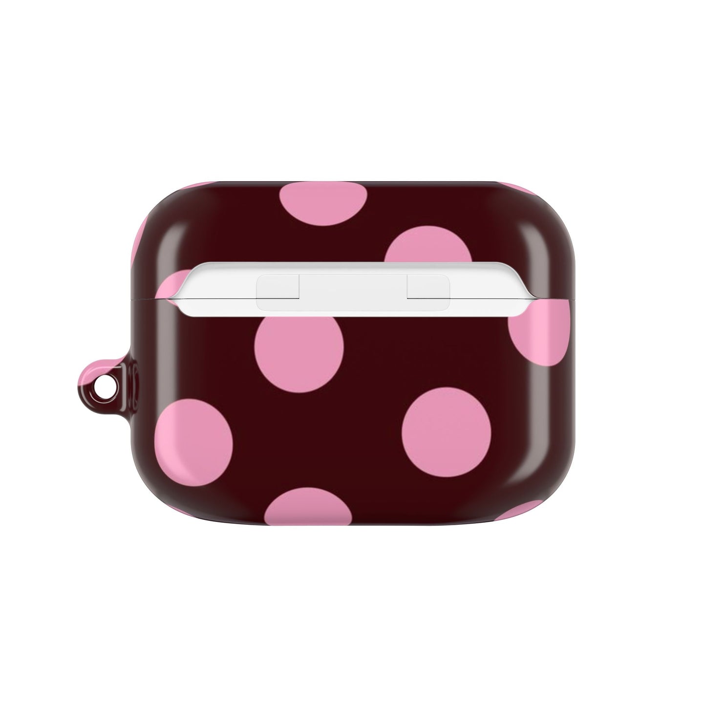 Maroon Pink Polka Dot AirPod Case - SmartHomeGoodies