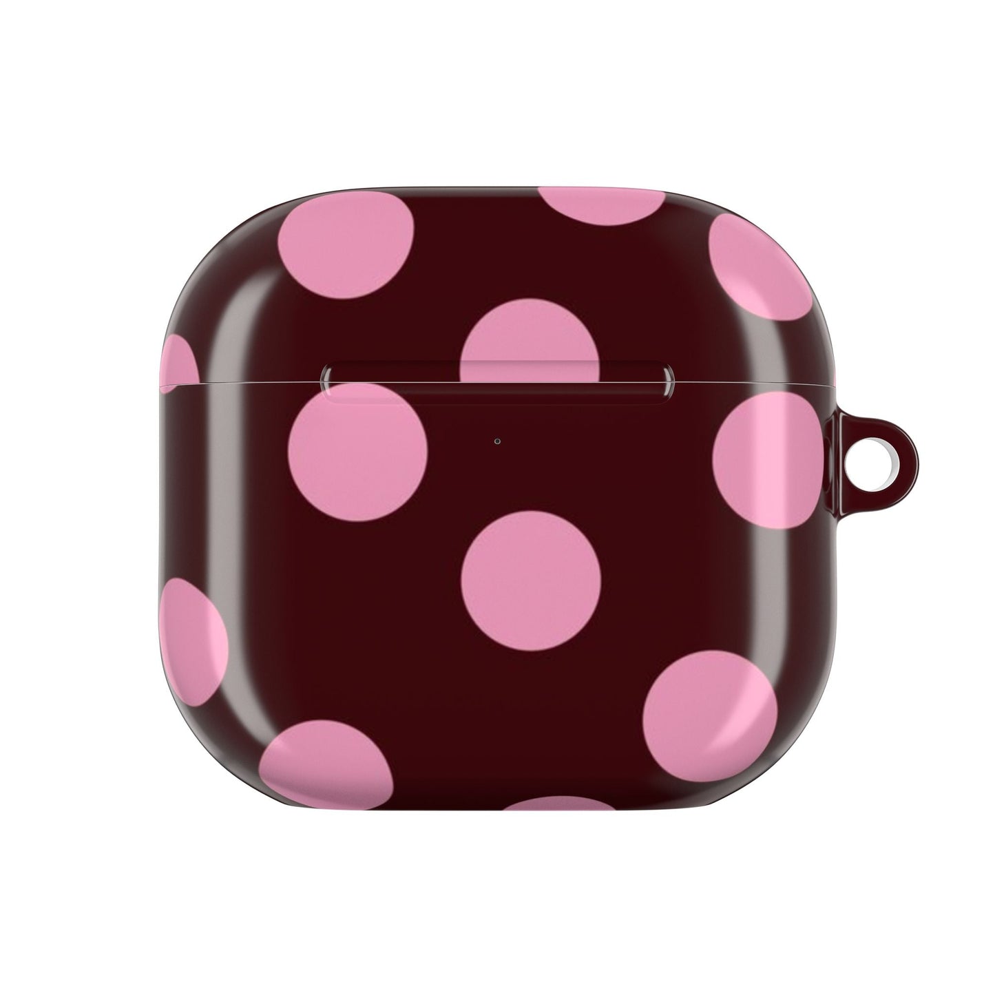 Maroon Pink Polka Dot AirPod Case - SmartHomeGoodies