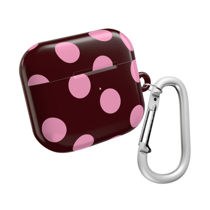 Maroon Pink Polka Dot AirPod Case - SmartHomeGoodies