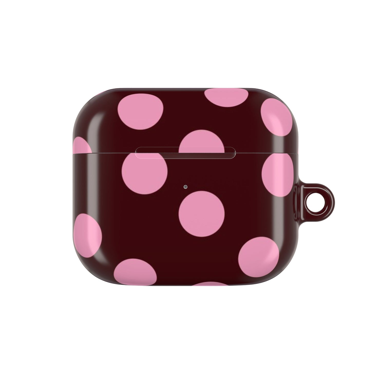 Maroon Pink Polka Dot AirPod Case - SmartHomeGoodies