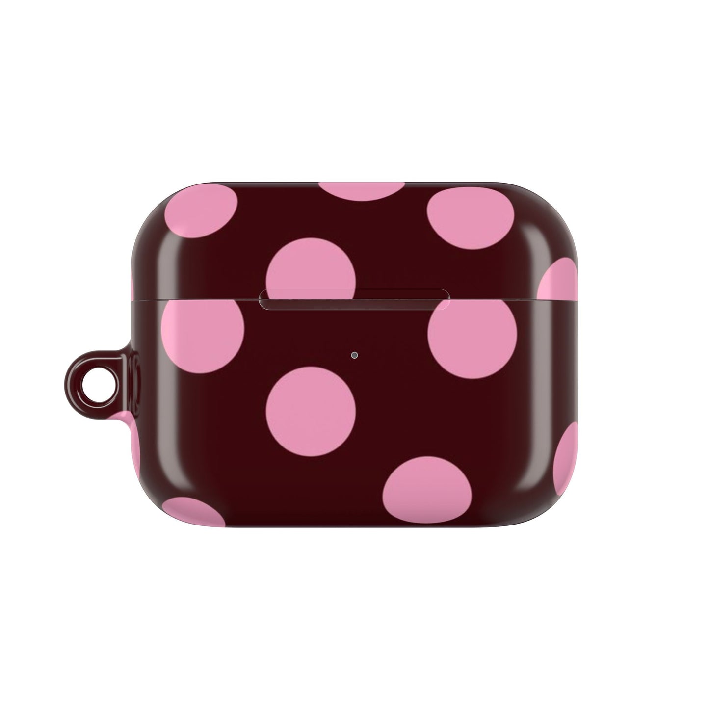 Maroon Pink Polka Dot AirPod Case - SmartHomeGoodies