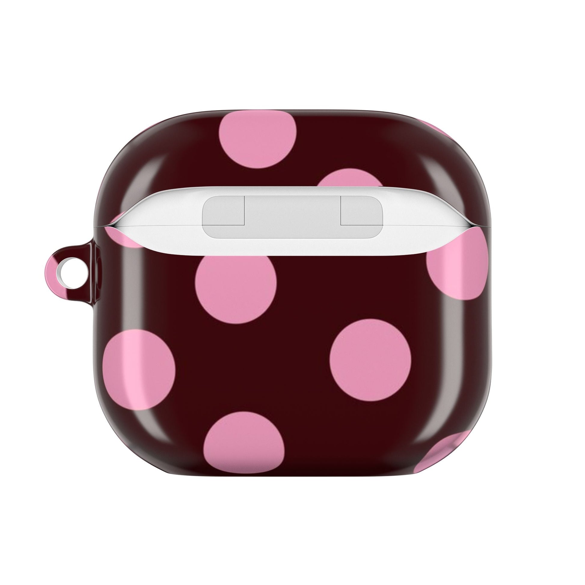Maroon Pink Polka Dot AirPod Case - SmartHomeGoodies