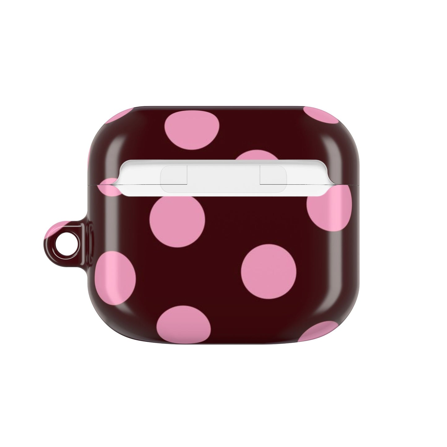 Maroon Pink Polka Dot AirPod Case - SmartHomeGoodies