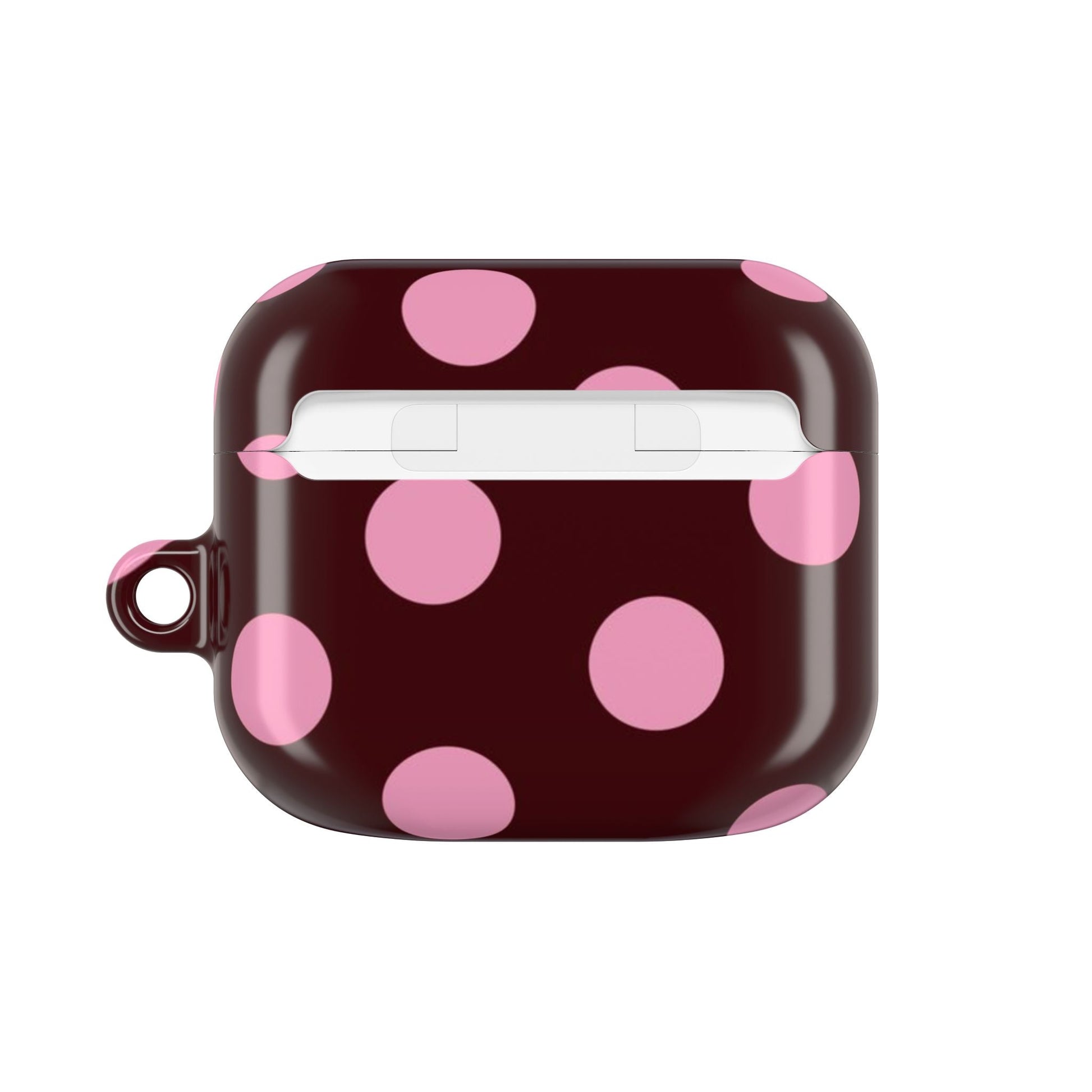 Maroon Pink Polka Dot AirPod Case - SmartHomeGoodies