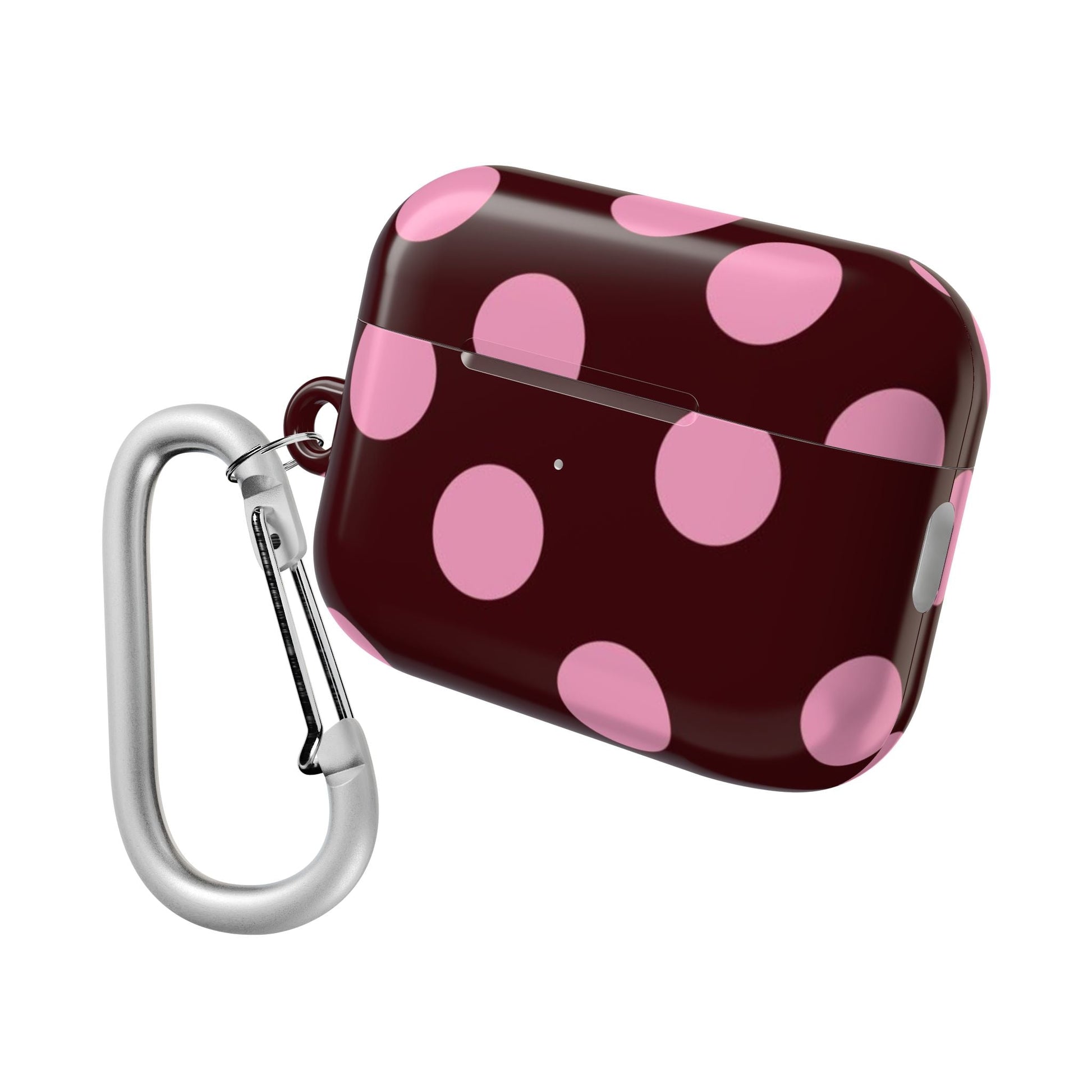 Maroon Pink Polka Dot AirPod Case - SmartHomeGoodies