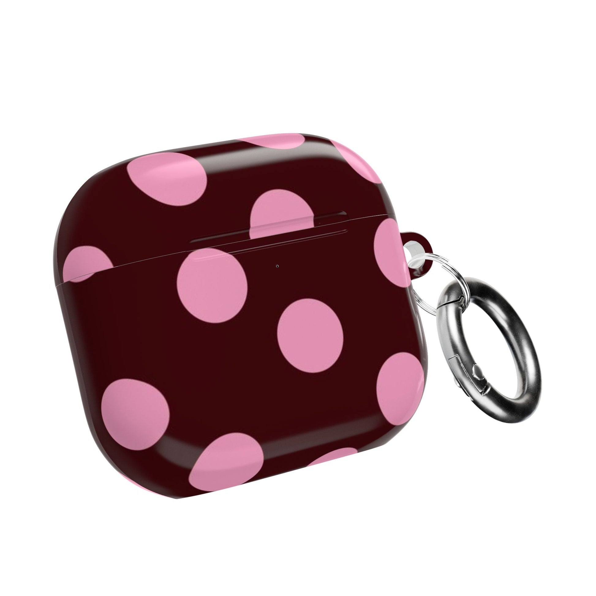 Maroon Pink Polka Dot AirPod Case - SmartHomeGoodies
